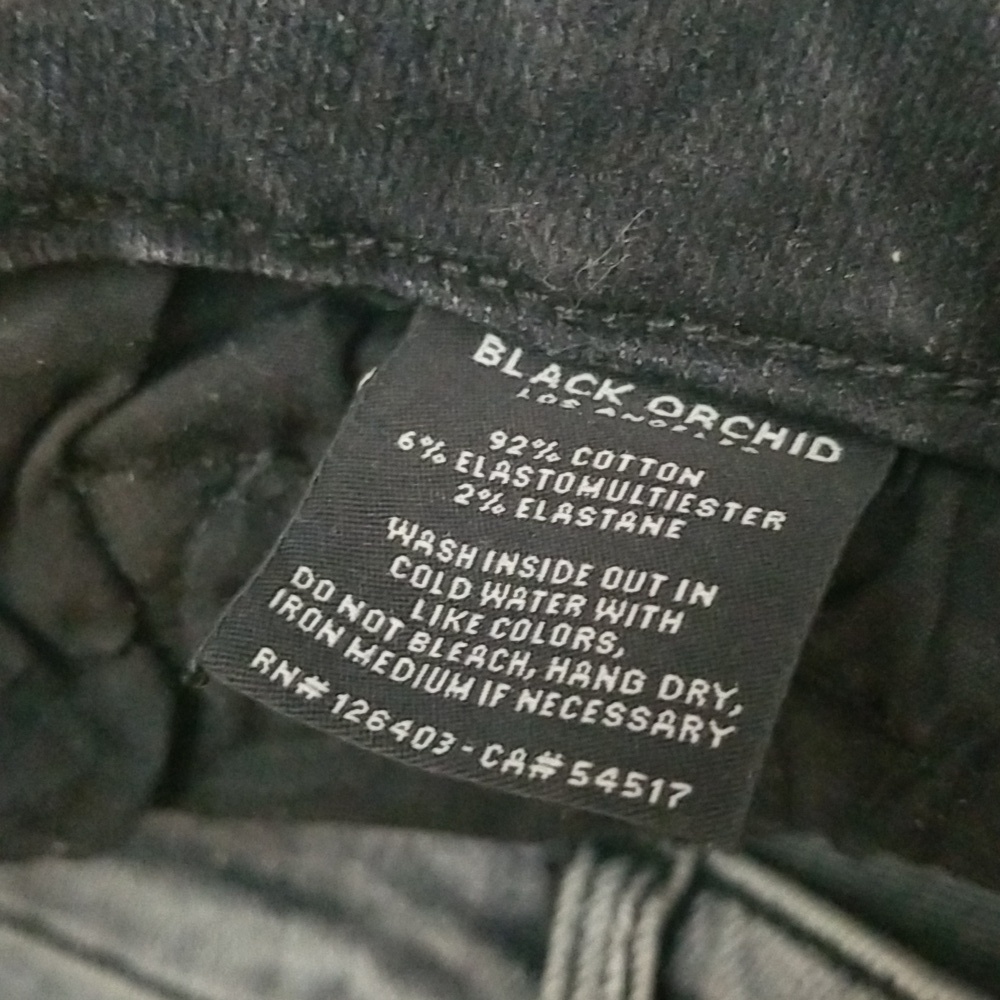 Black Orchid Grey w/ Black Seam Stripe Jude Super Skinny Jeans - Size 27 - Picture 8 of 8